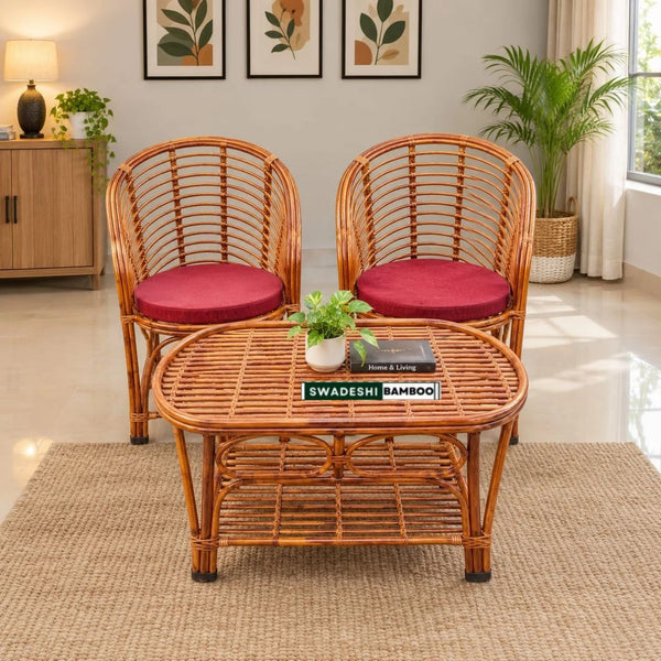 Arm Designer Chair for Home, Office, Restaurant, Hotel, Garden & Balcony (Set of 2 chair with table)