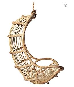 Bamboo Cane Swing jhula | Single Seater Cane Wood Swing Chair | Jhula for Home, Balcony, Garden, terrace and office | Size- Large