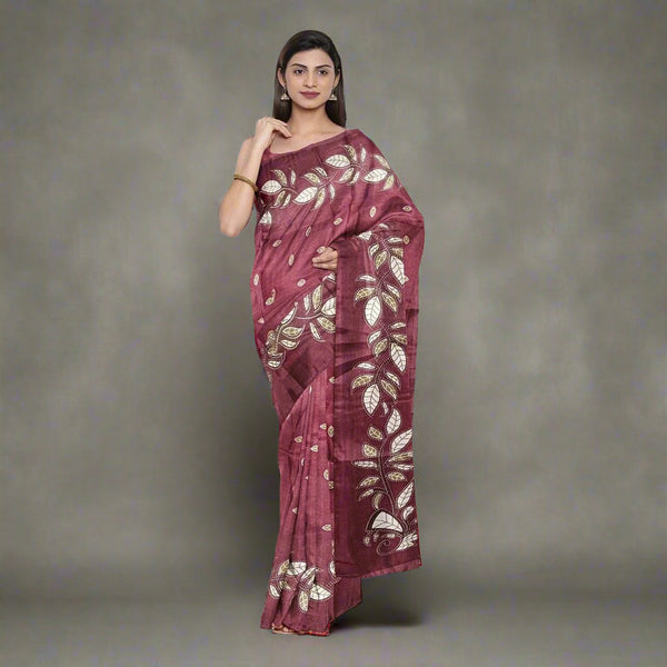 Block print saree