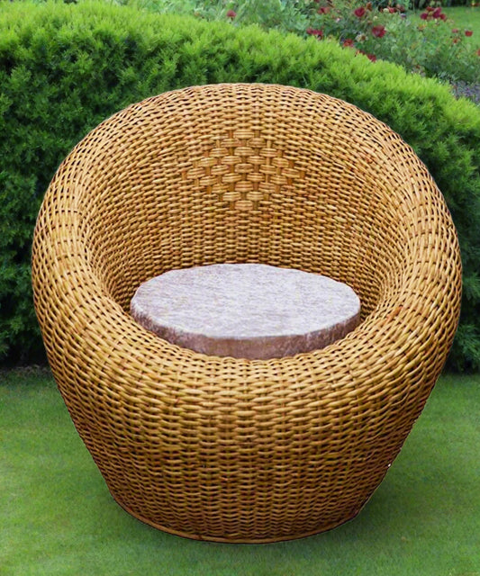 Cane Bamboo Bunai Sofa Chair set of 1. - swadeshibamboo