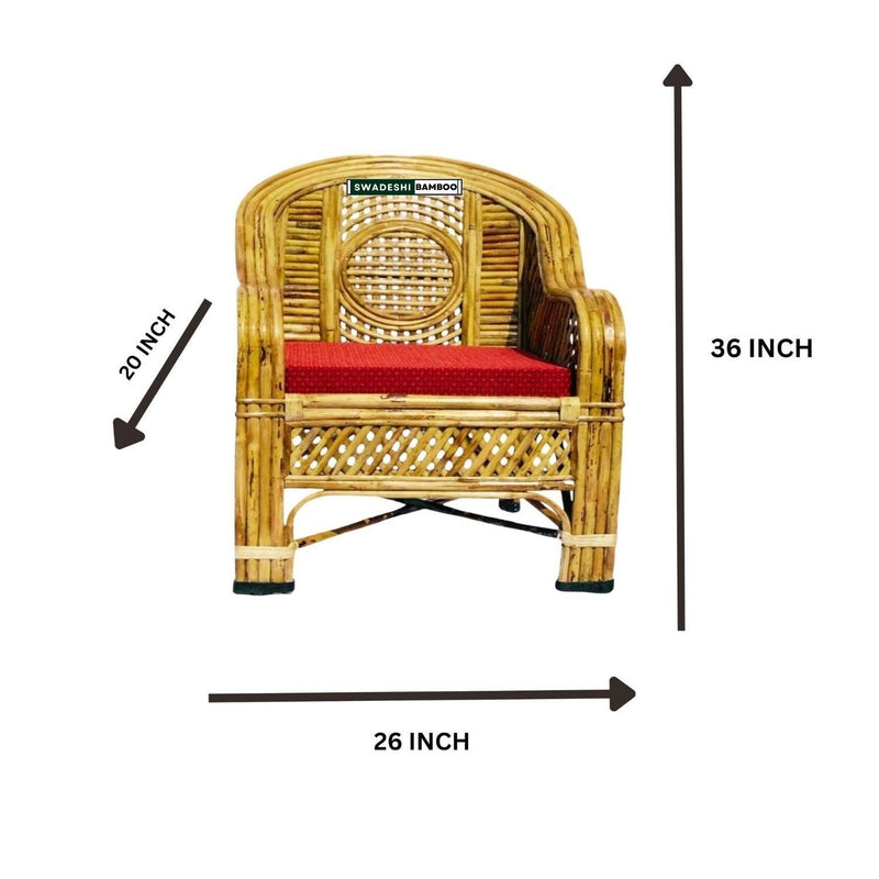 cane single seater sofa