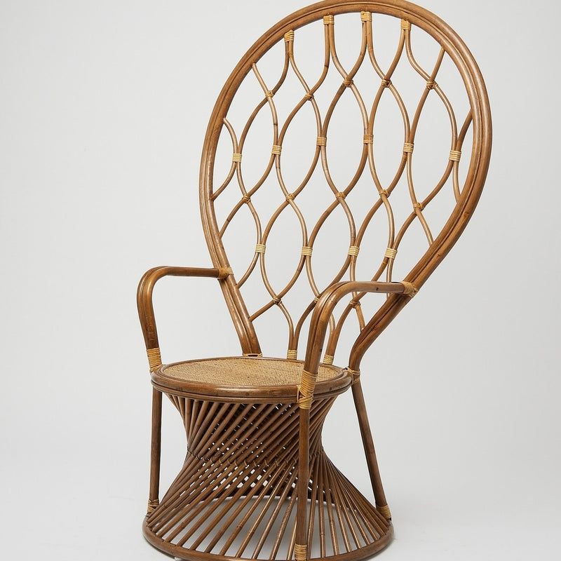 Bamboo Cane Designer Maharaja Chair