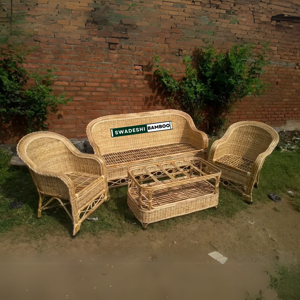 weaving sofa set with table for home