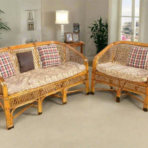 5 Seater Sofa Set Includes Cushions and a Table - swadeshibamboo