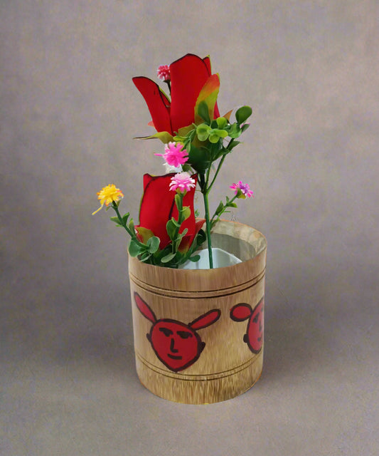 Handicraft bamboo planter gift Home Decoration . - swadeshibamboo