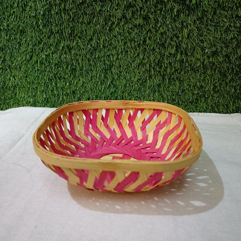 Bamboo Multipurpose Baskets (Set of 2) - Ideal for Home Organization - swadeshibamboo