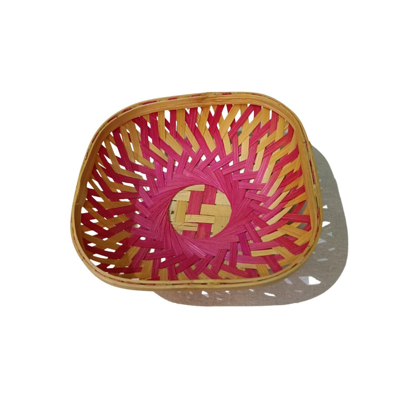 Bamboo Multipurpose Baskets (Set of 2) - Ideal for Home Organization - swadeshibamboo