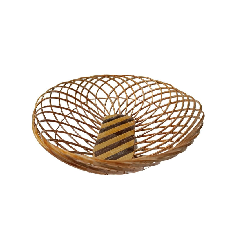 Bamboo oval Shape Flower Basket Best For Puja, Dining Table And Home Decoration, Fruit Basket - swadeshibamboo